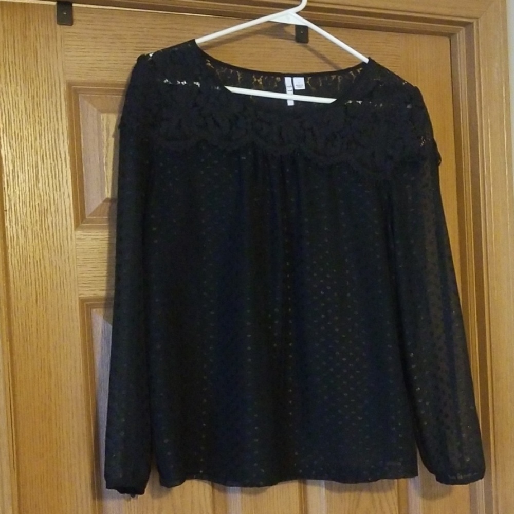 Shear black blouse